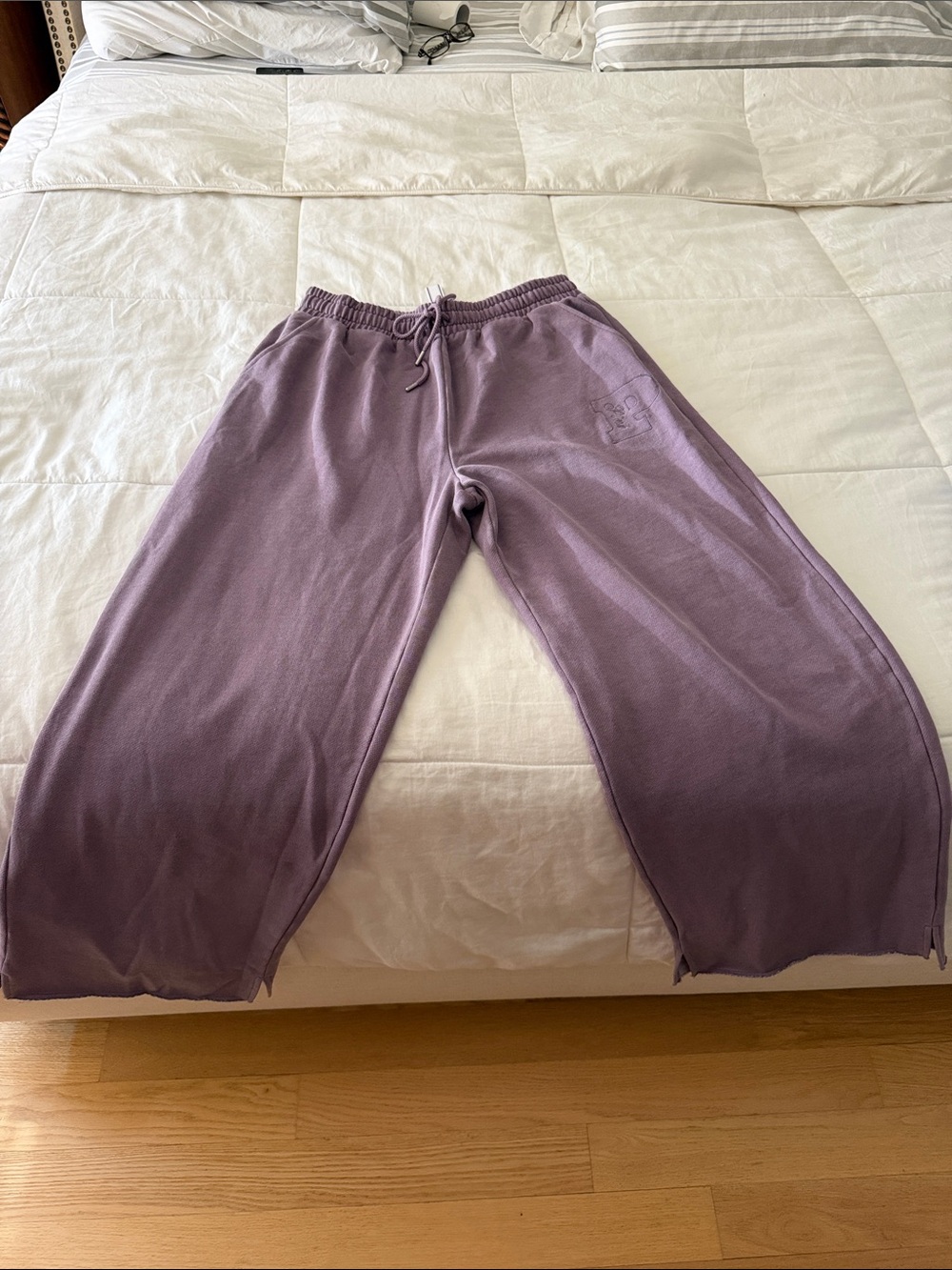 PINK Victoria's Secret Plum-Lavender Wide Leg Sweatpants